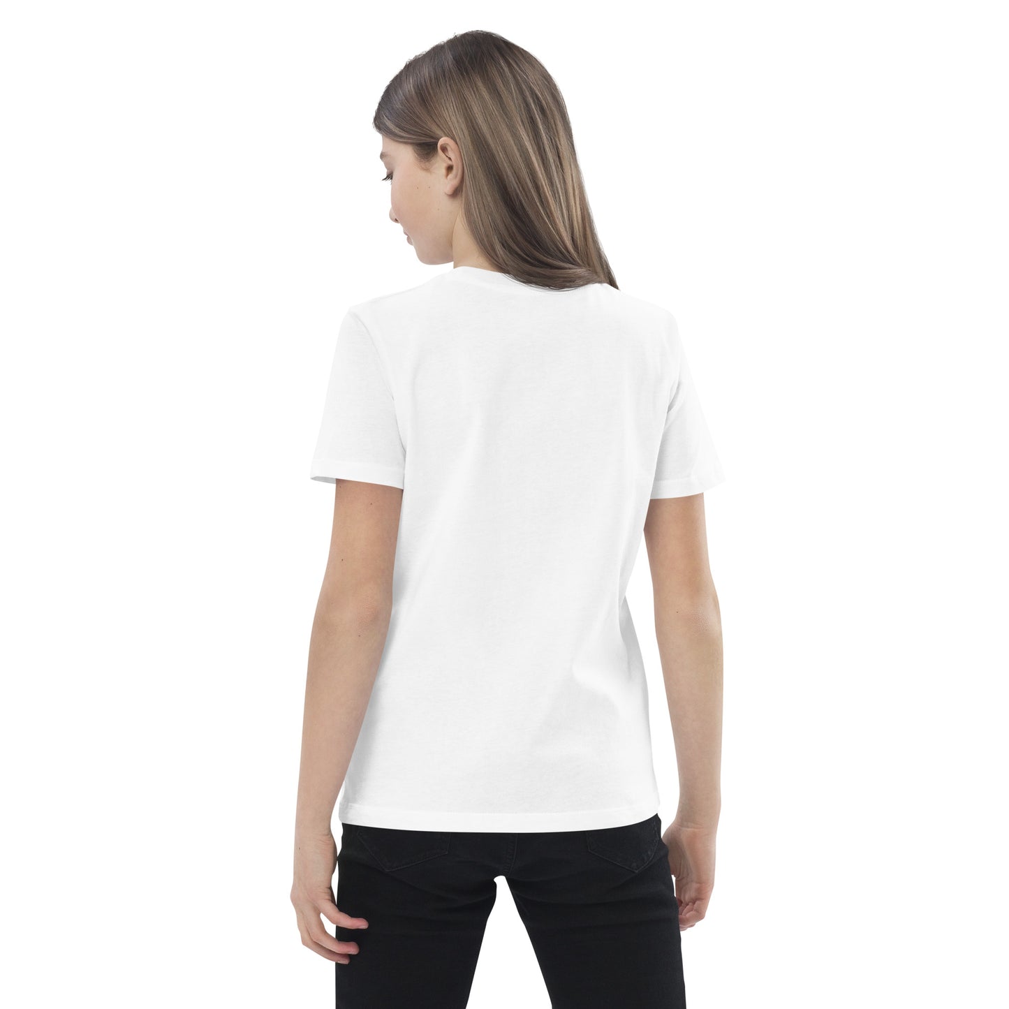 Everyone Loves Girl's Basketball White Organic Cotton Kids T-Shirt