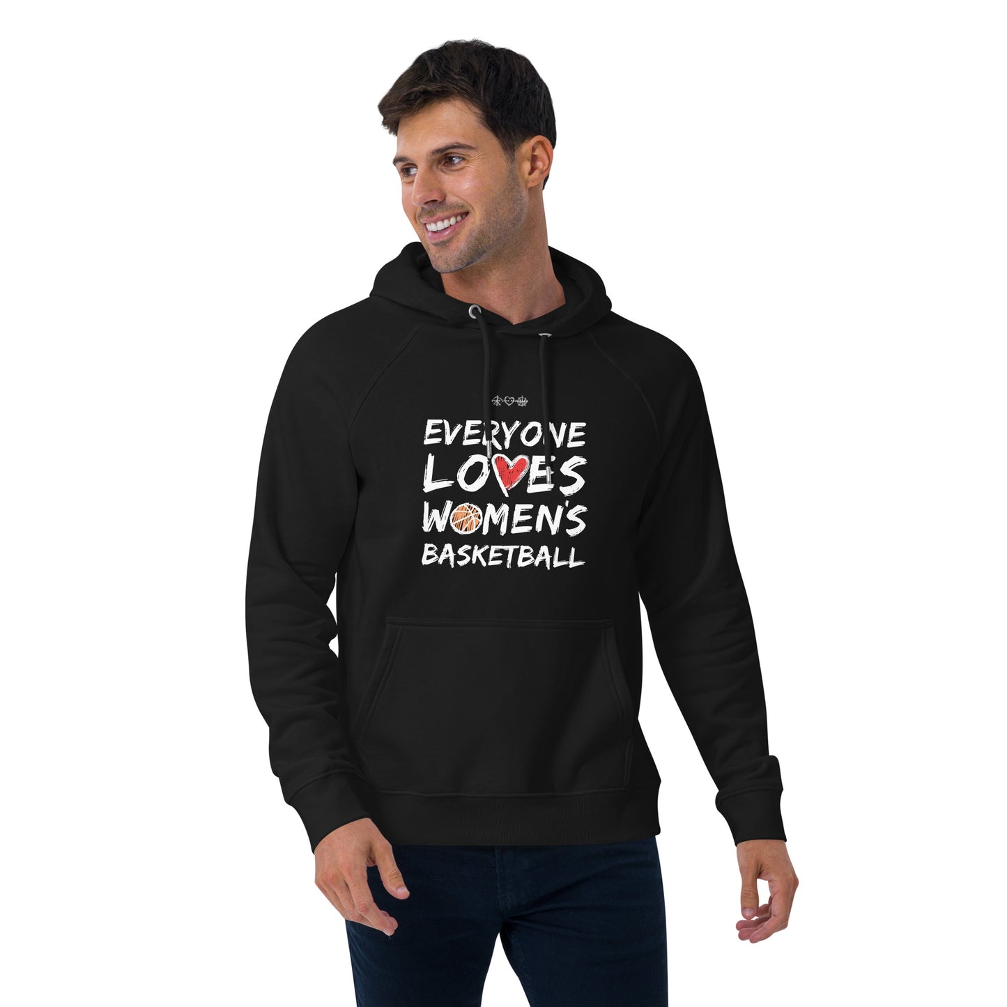Everyone Loves Women's Basketball Black Unisex Eco Hoodie