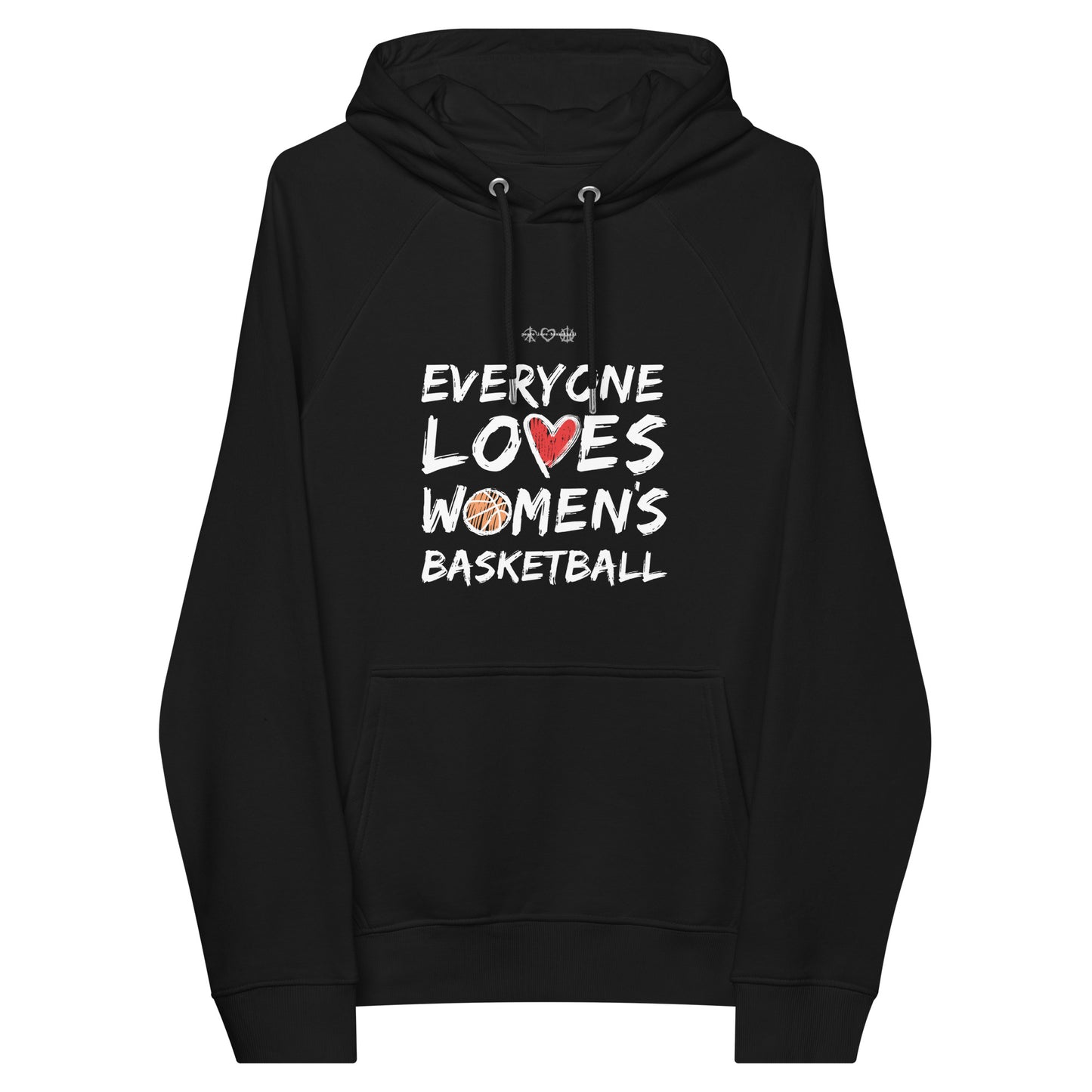 Everyone Loves Women's Basketball Black Unisex Eco Hoodie