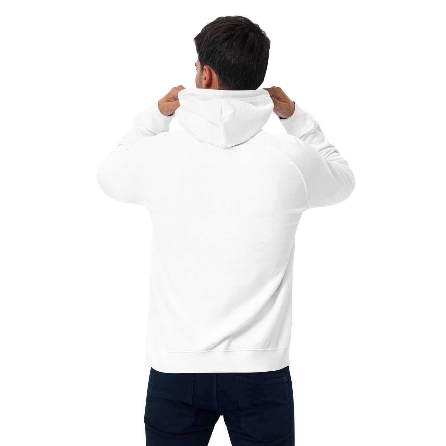PeaceLoveBasketball Essential White Unisex Eco Hoodie