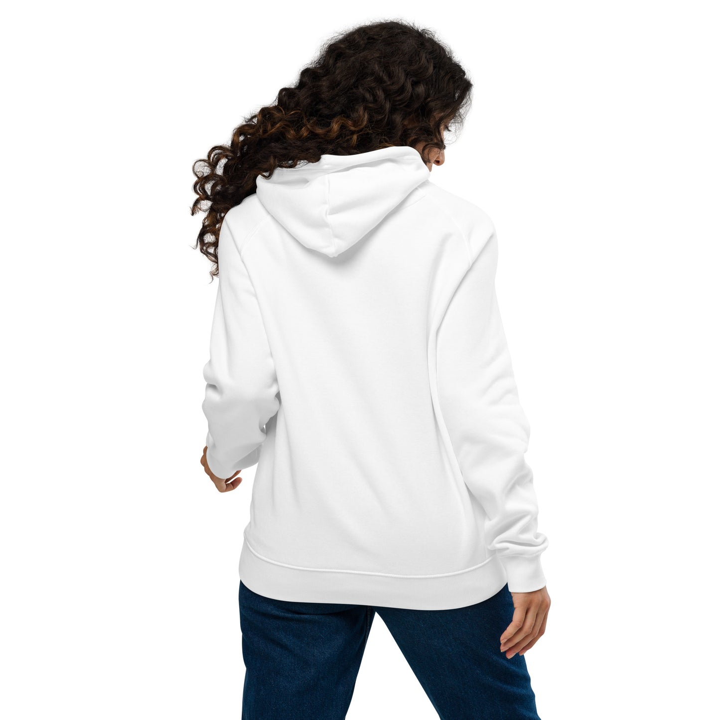 PeaceLoveBasketball Essential White Unisex Eco Hoodie