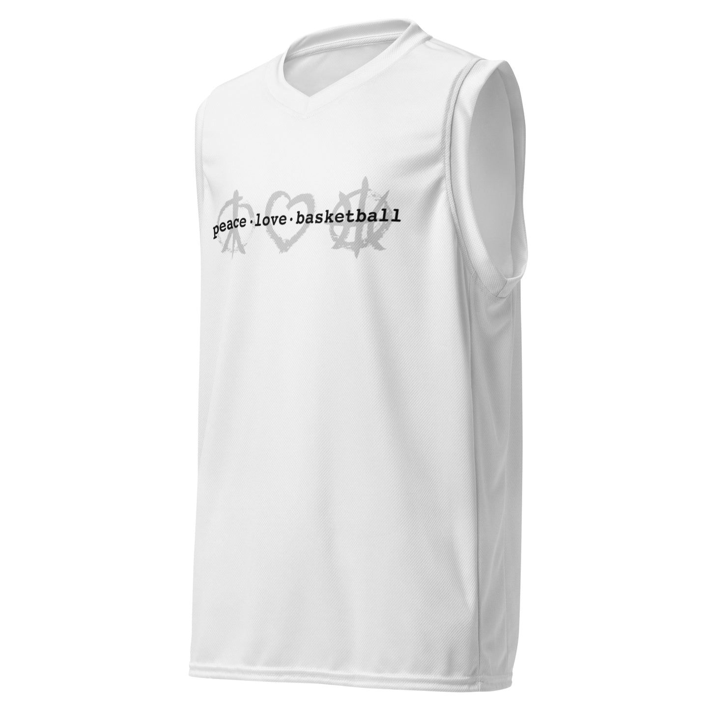 PeaceLoveBasketball Classic Recycled Unisex Basketball Jersey