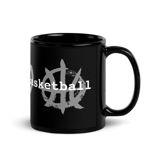 PeaceLoveBasketball Classic Black Glossy Mug