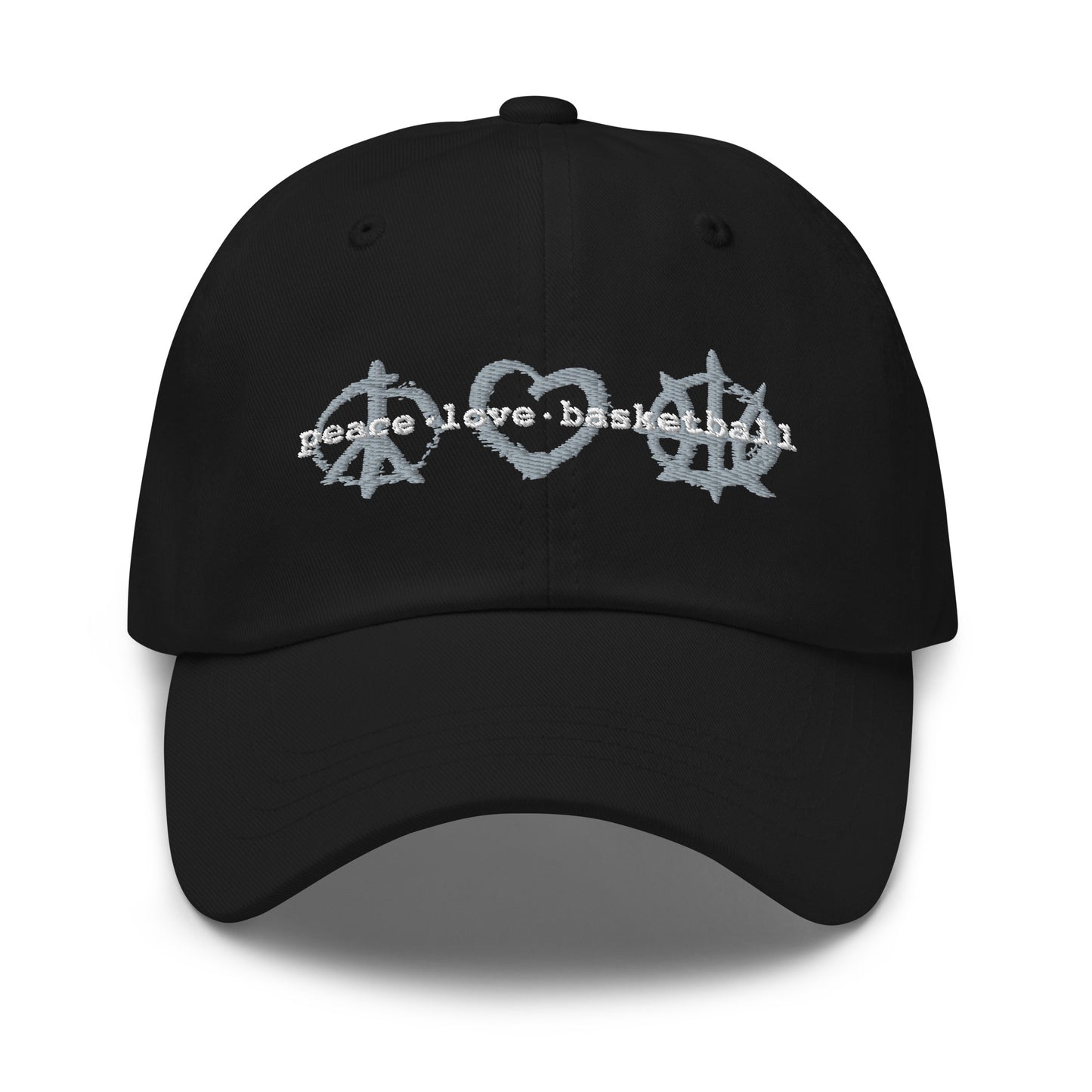 PeaceLoveBasketball Classic Black Cap