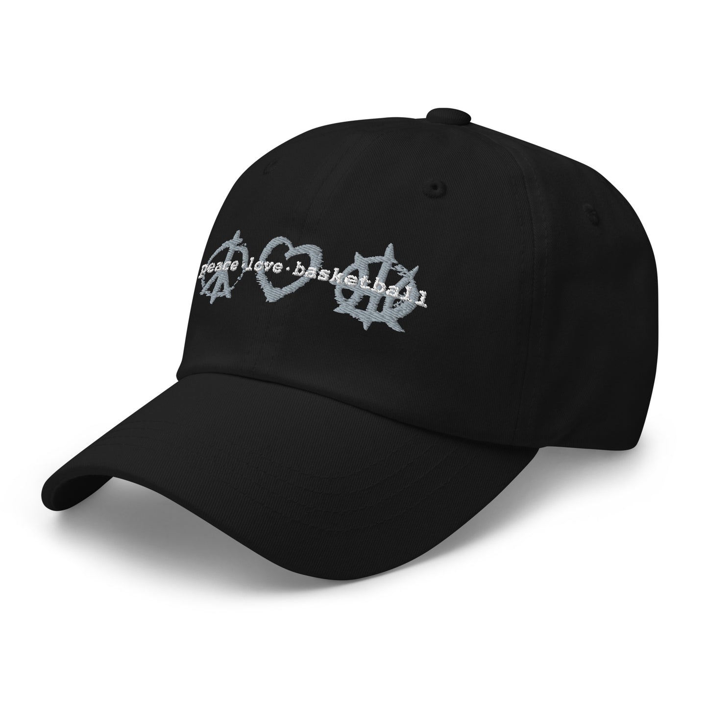 PeaceLoveBasketball Classic Black Cap