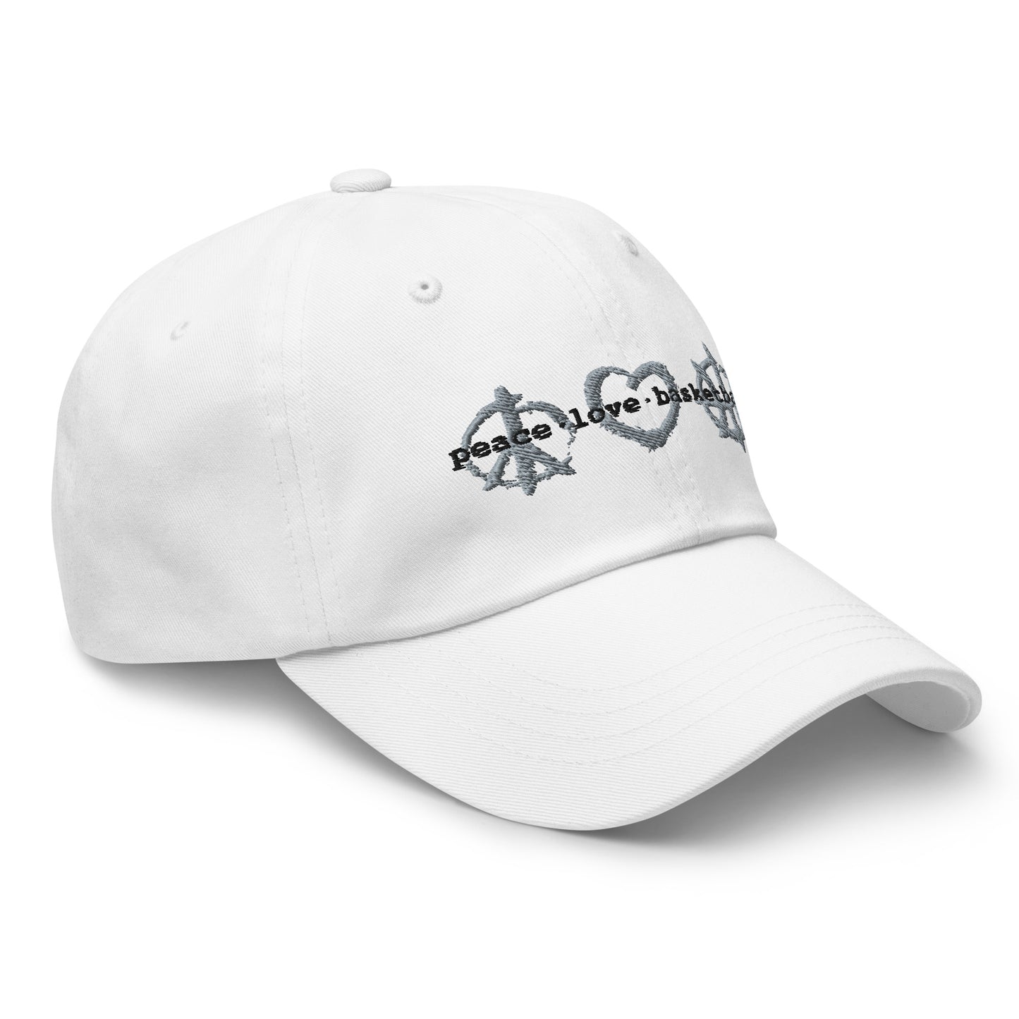 PeaceLoveBasketball Classic White Cap