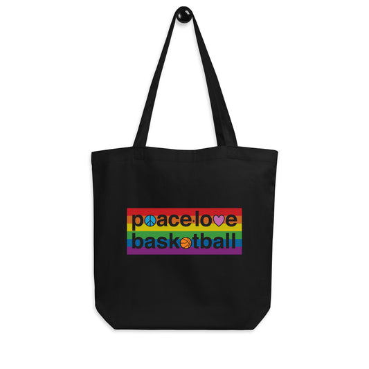 PeaceLoveBasketball Pride Eco Tote Bag