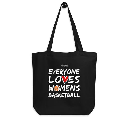 Everyone Loves Women's Basketball Black Eco Tote Bag