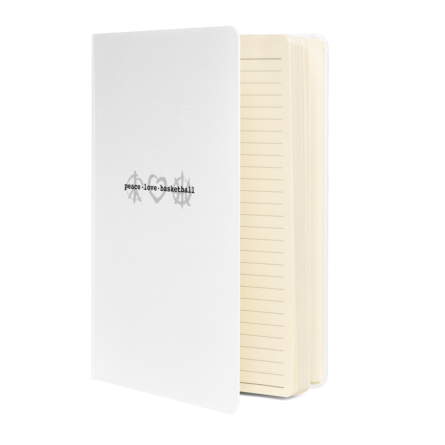 PeaceLoveBasketball Classic White Notebook