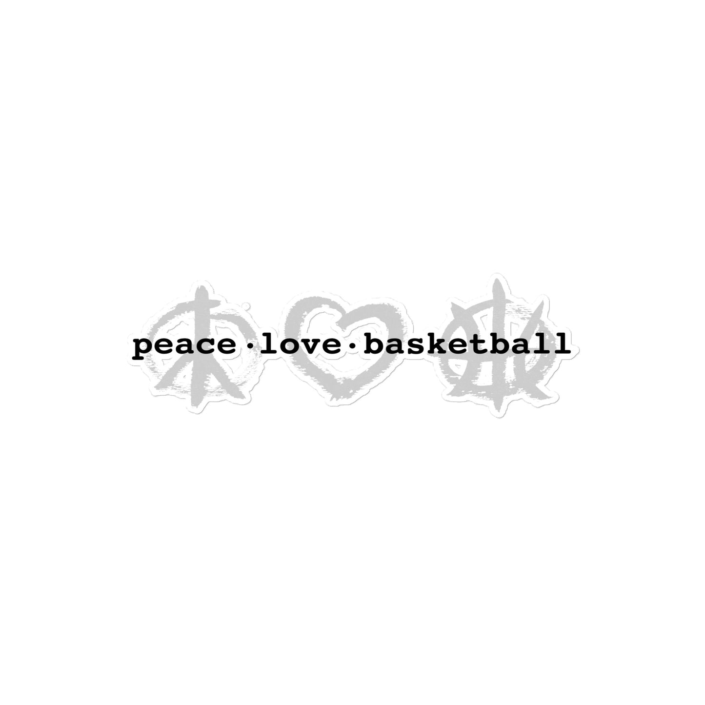 PeaceLoveBasketball Classic Stickers