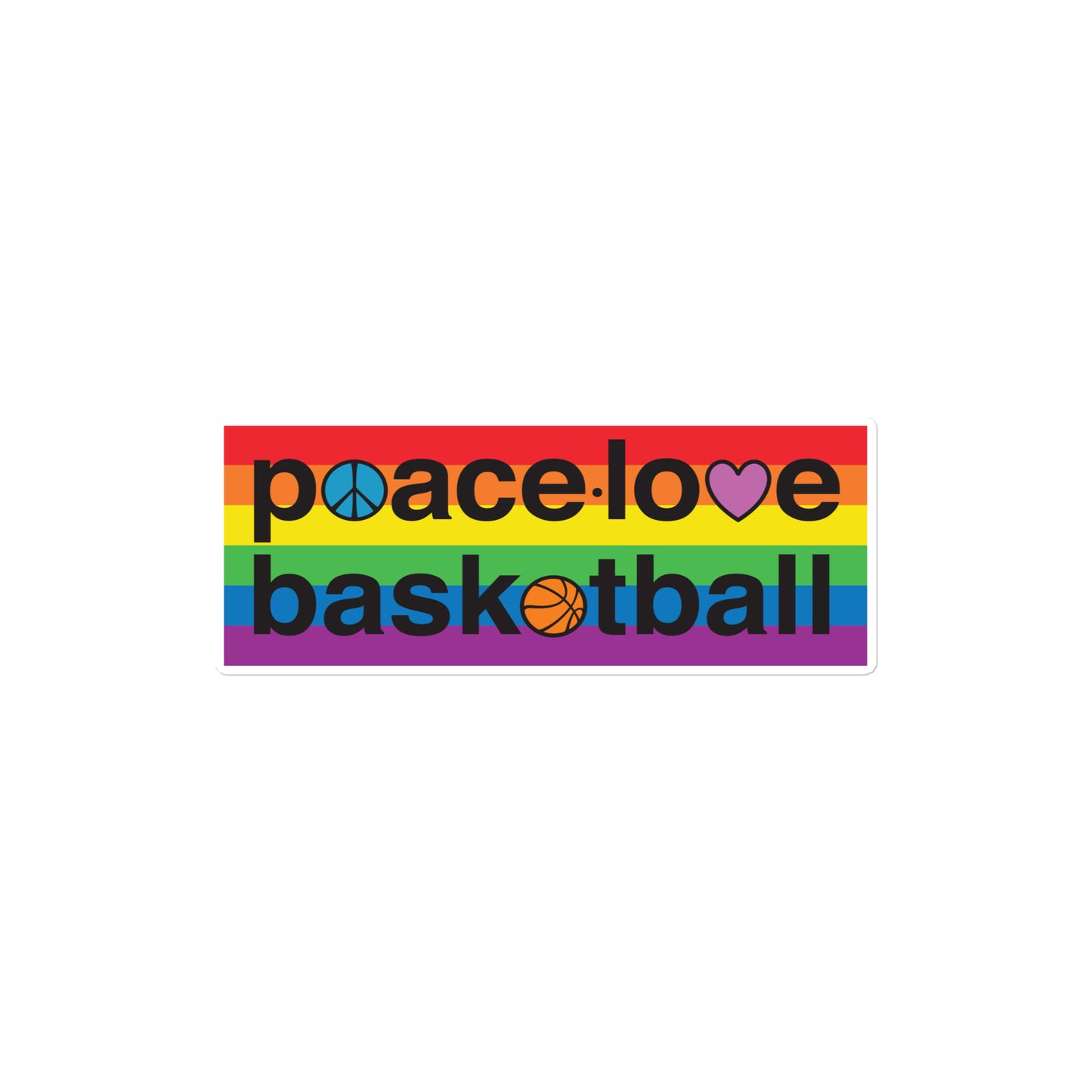 PeaceLoveBasketball Pride Stickers