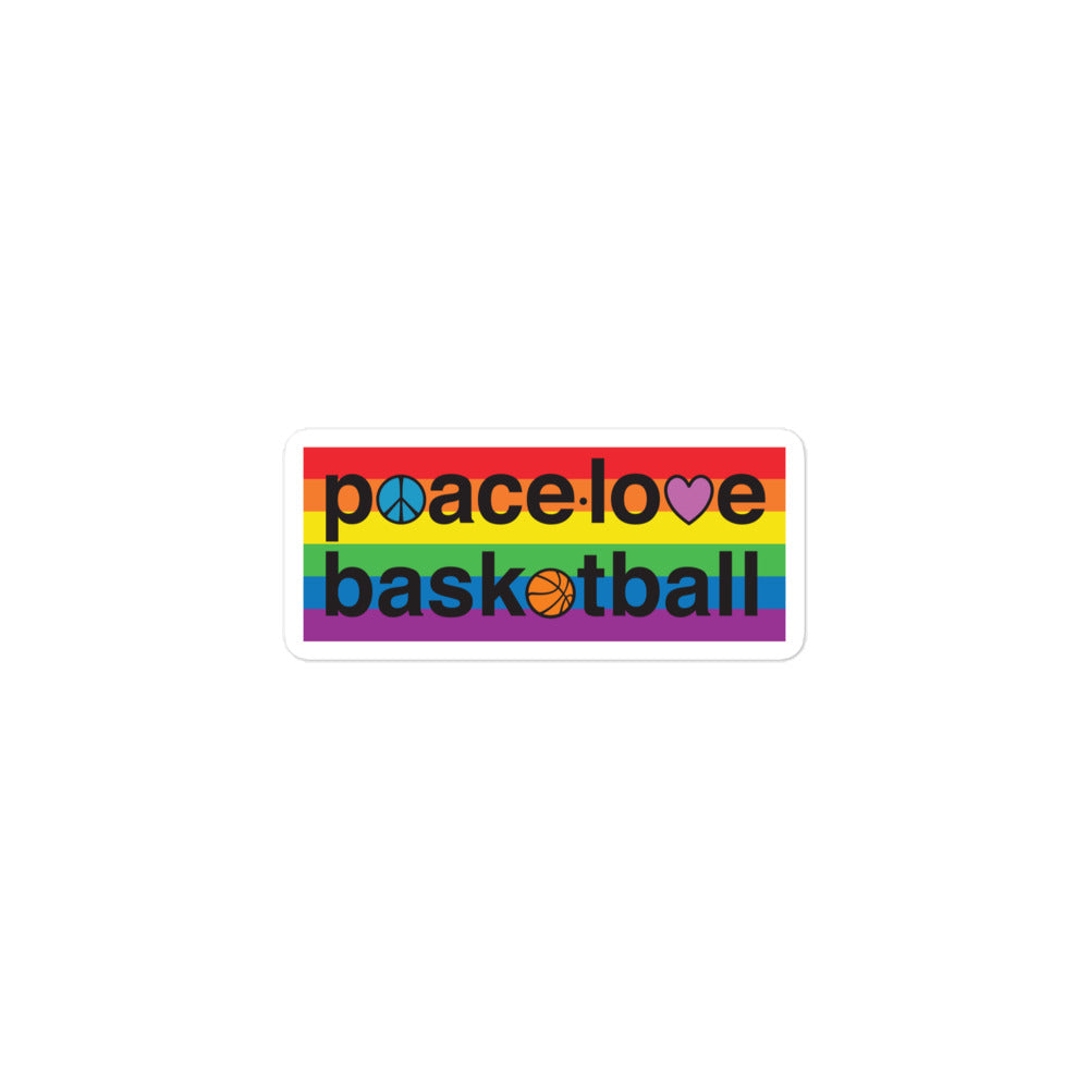 PeaceLoveBasketball Pride Stickers