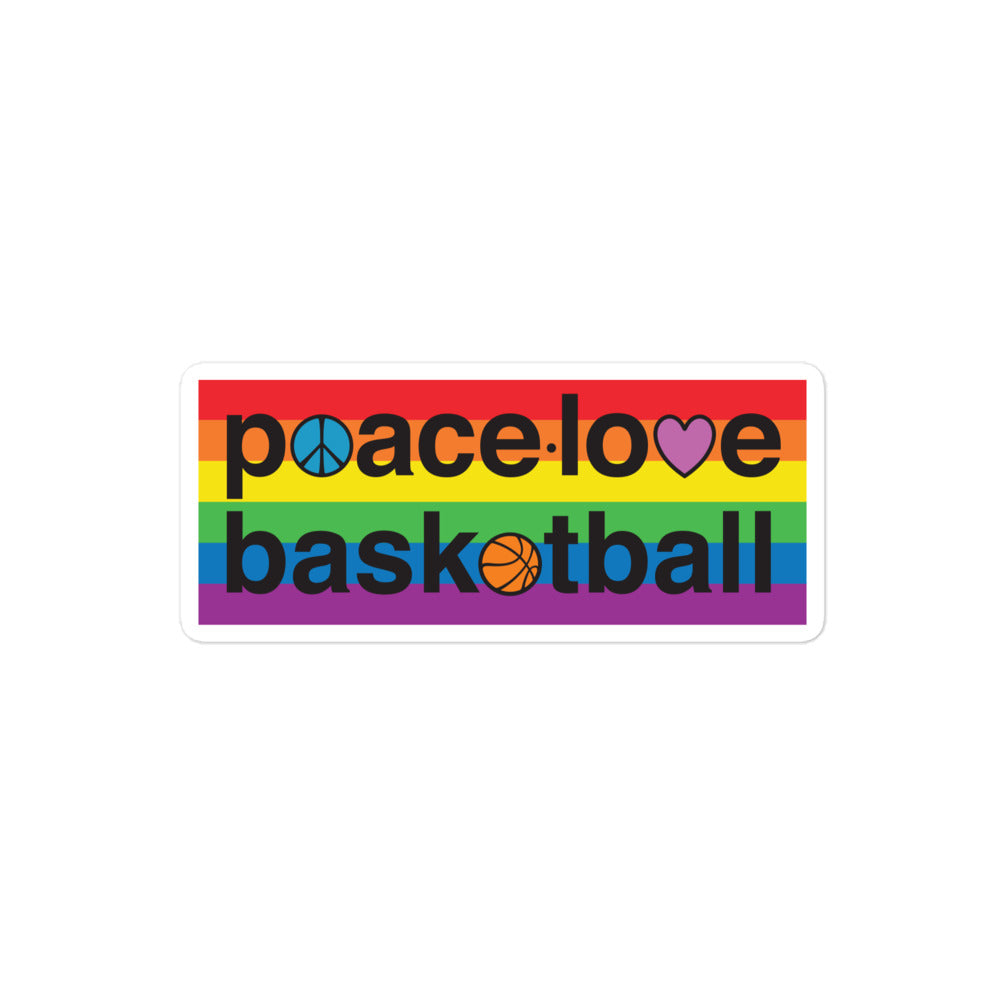 PeaceLoveBasketball Pride Stickers