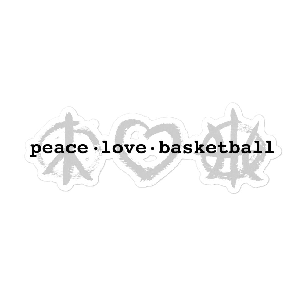 PeaceLoveBasketball Classic Stickers