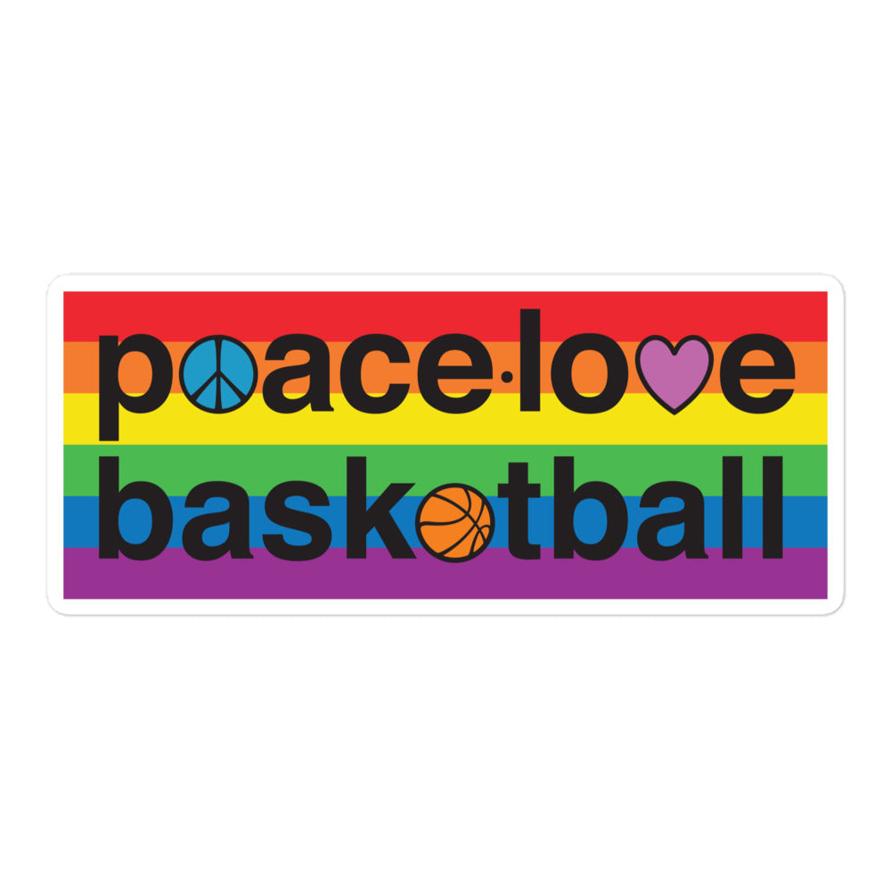 PeaceLoveBasketball Pride Stickers