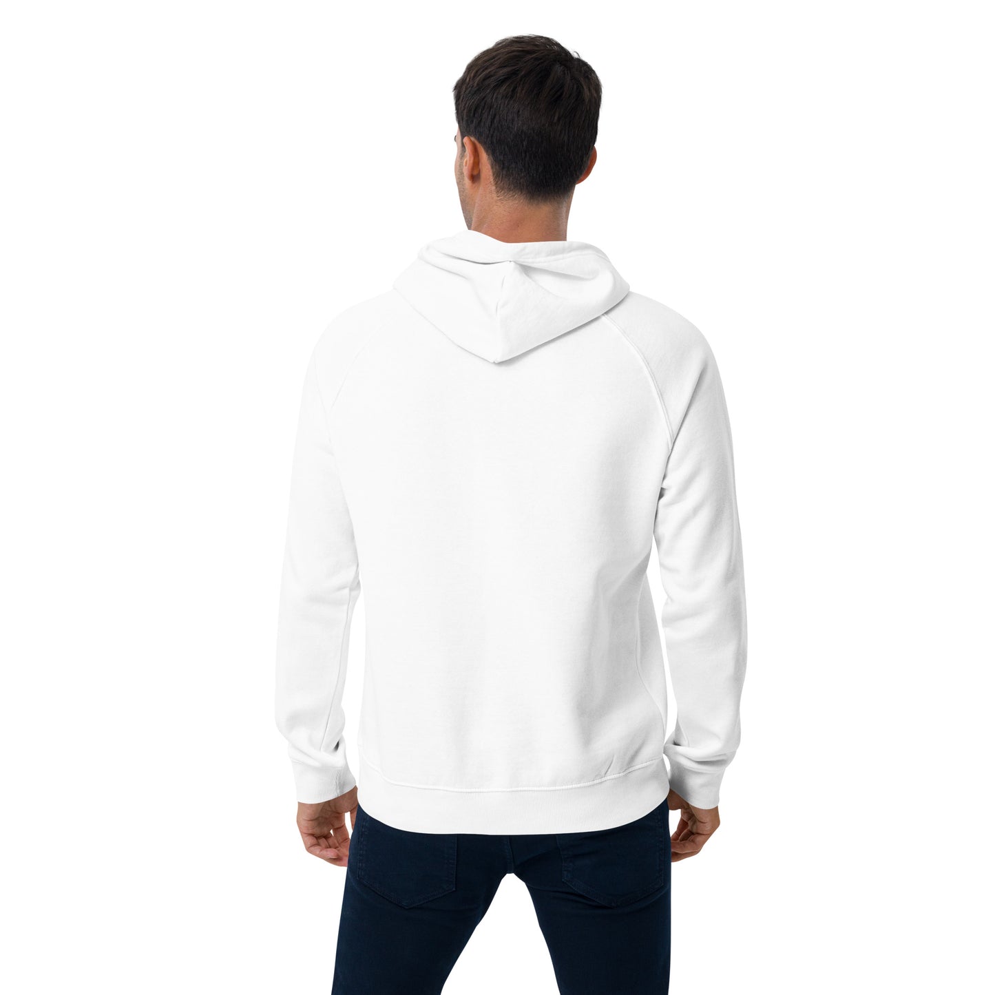 PeaceLoveBasketball Classic White Unisex Eco Hoodie