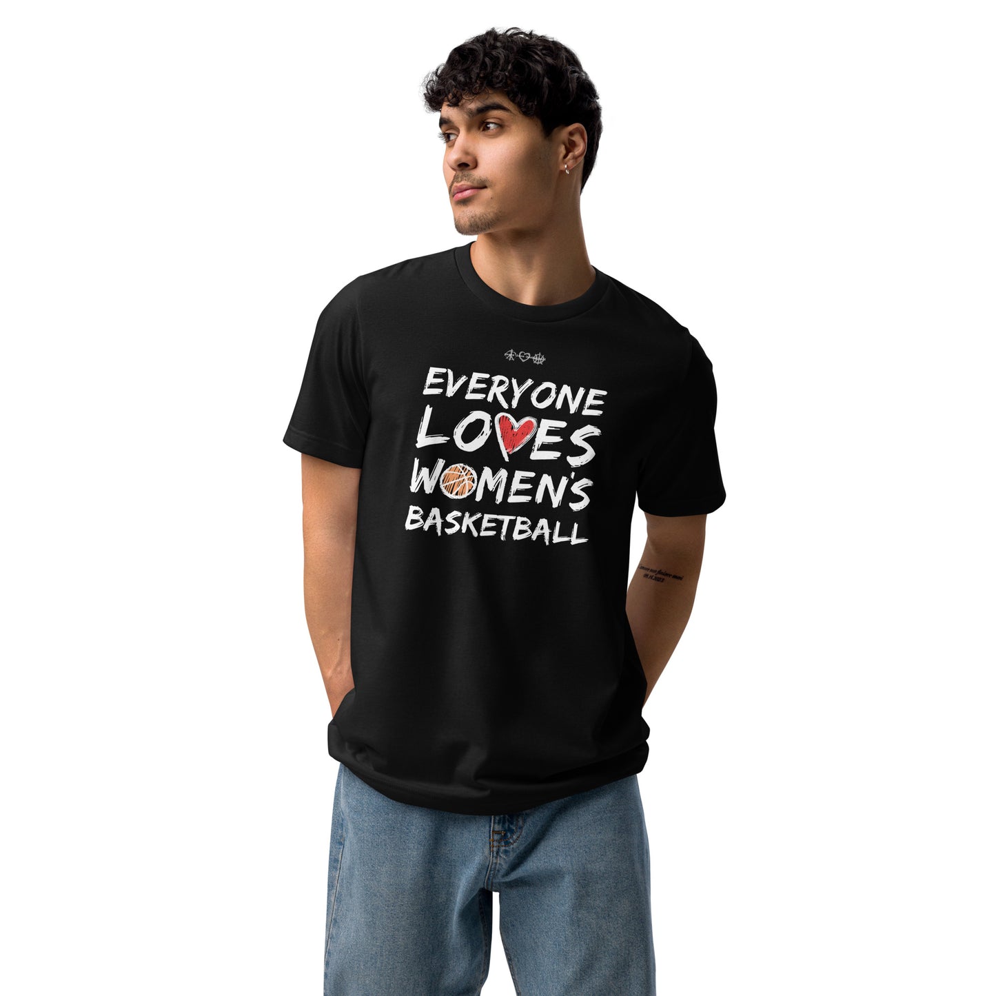 Everyone Loves Women's Basketball Black Unisex Supersoft Eco T-Shirt