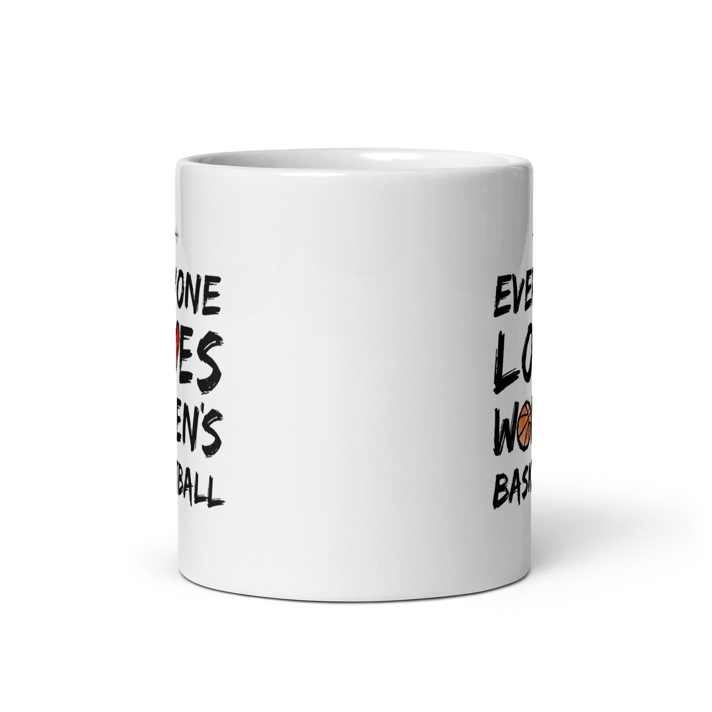 Everyone Loves Women's Basketball White Glossy Mug