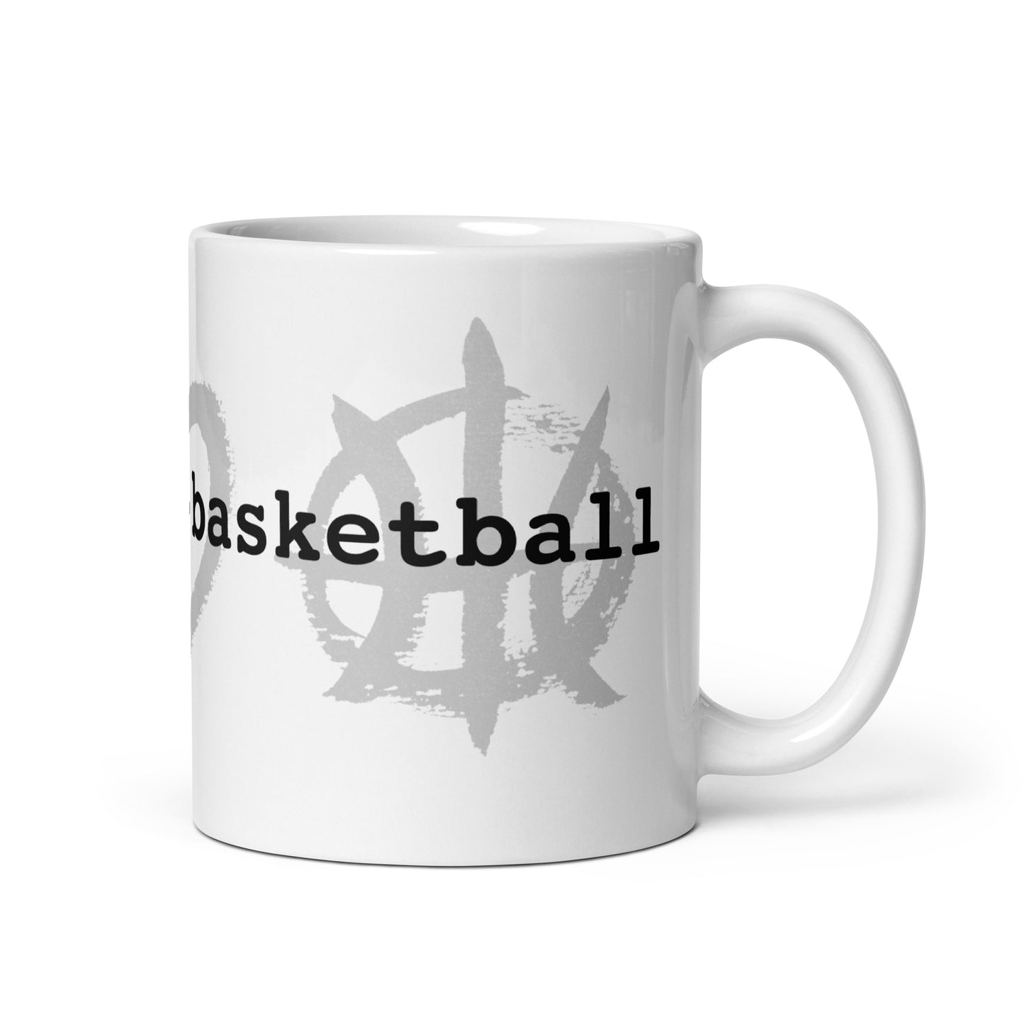 PeaceLoveBasketball Classic White Glossy Mug