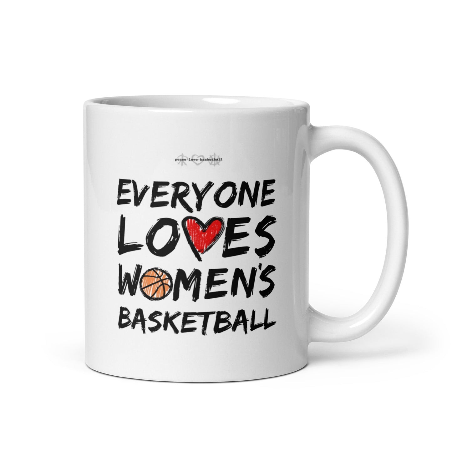 Everyone Loves Women's Basketball White Glossy Mug