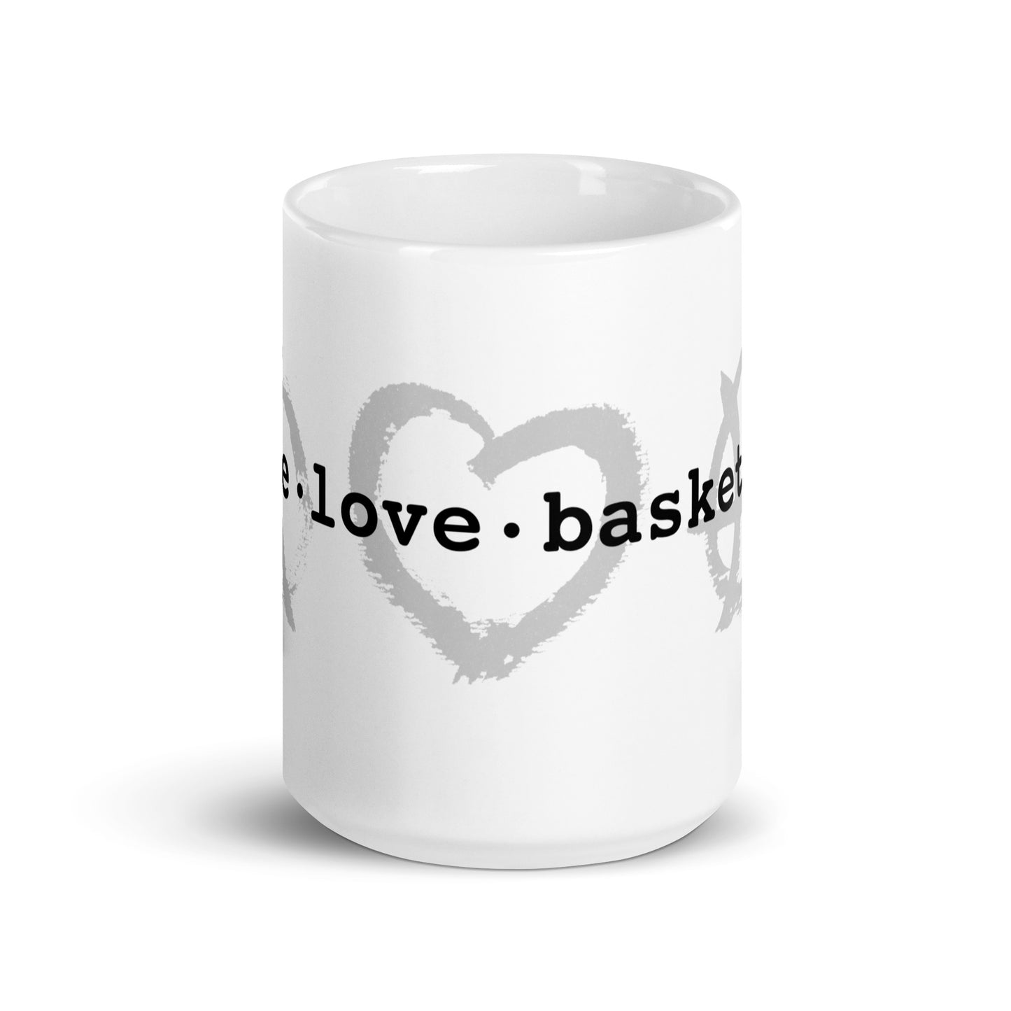 PeaceLoveBasketball Classic White Glossy Mug