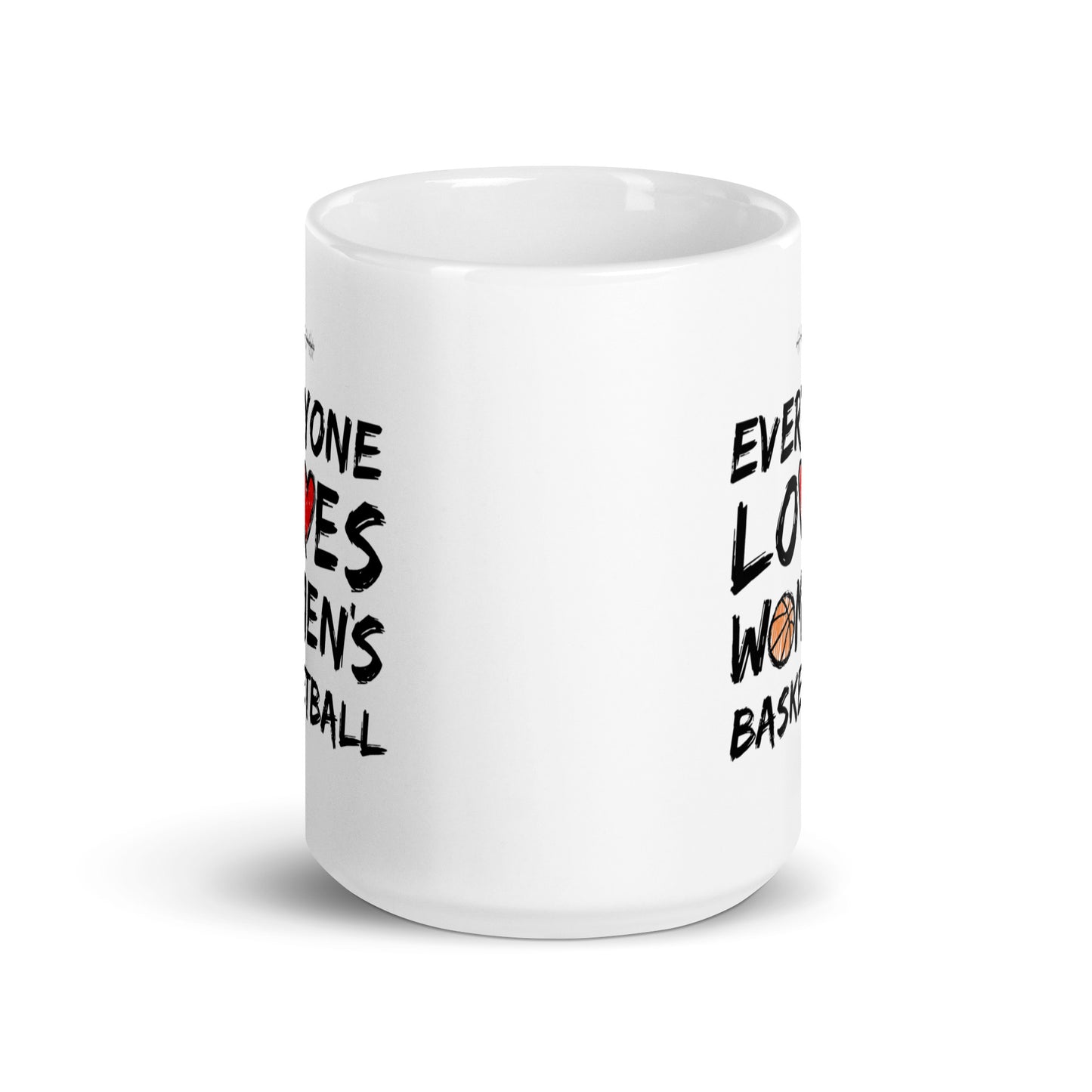 Everyone Loves Women's Basketball White Glossy Mug