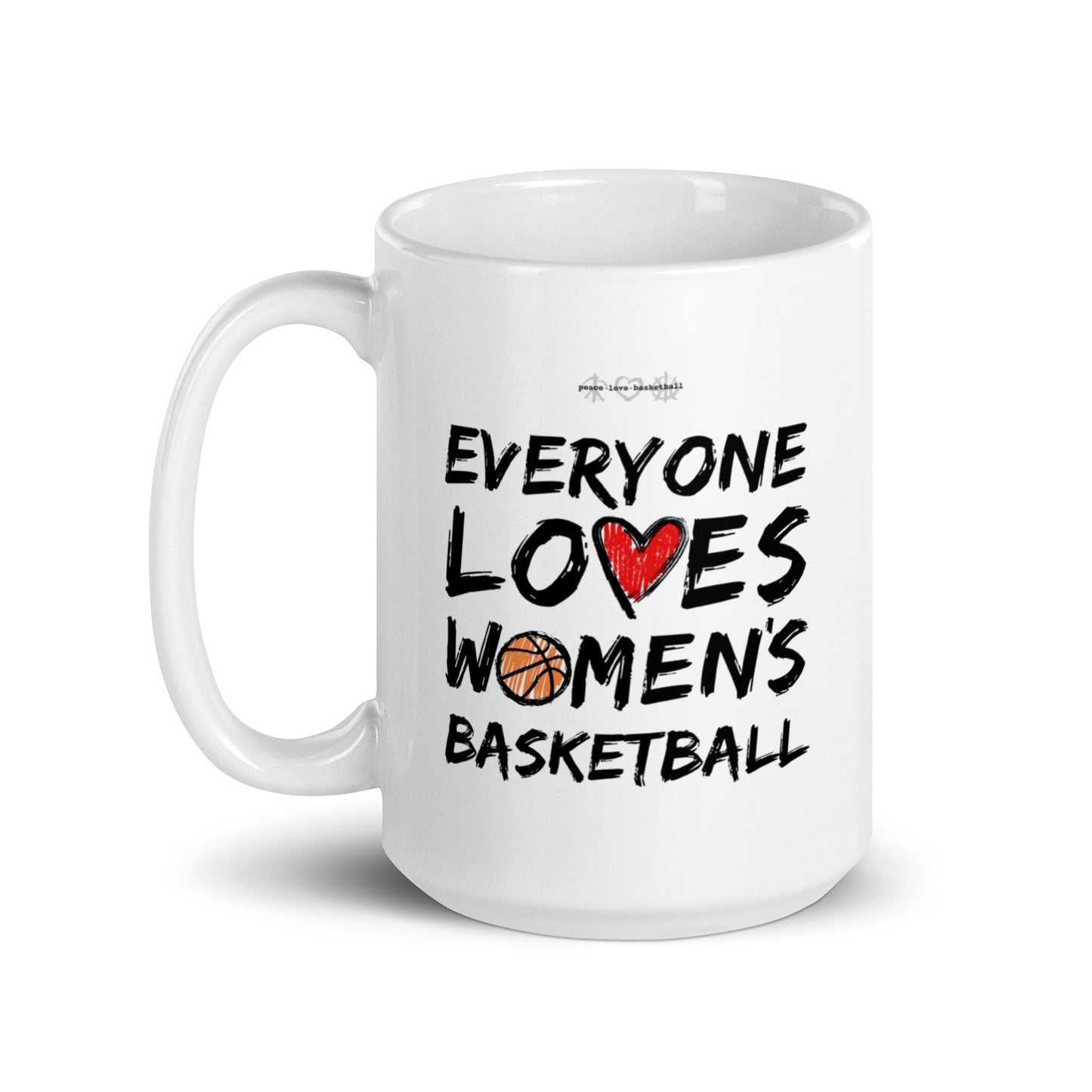 Everyone Loves Women's Basketball White Glossy Mug