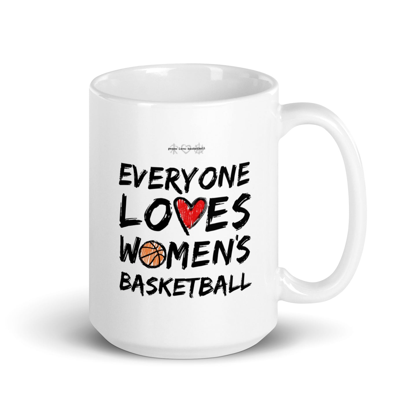 Everyone Loves Women's Basketball White Glossy Mug