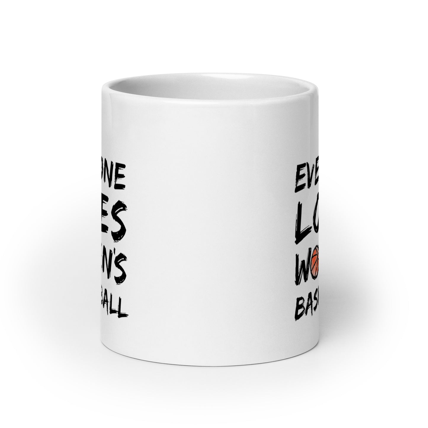 Everyone Loves Women's Basketball White Glossy Mug