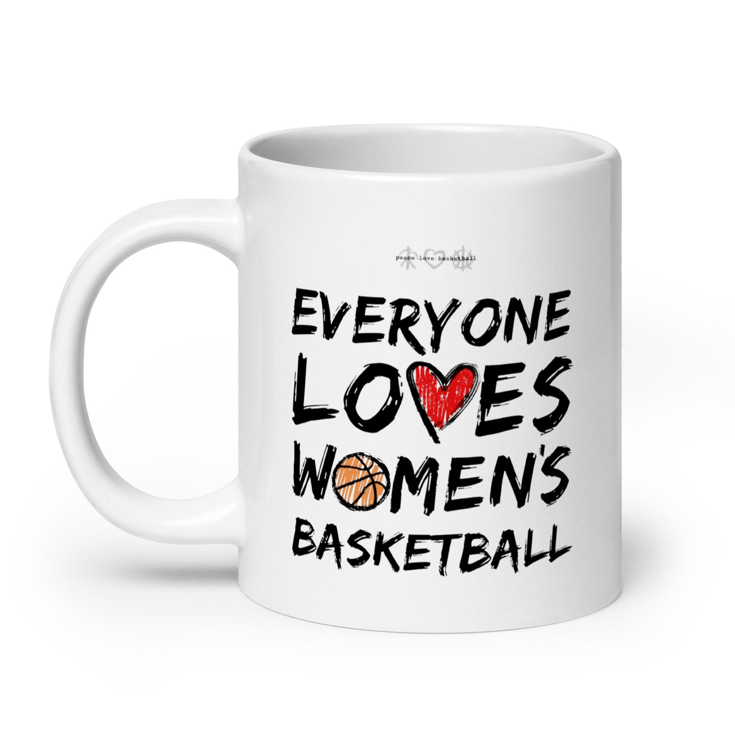 Everyone Loves Women's Basketball White Glossy Mug